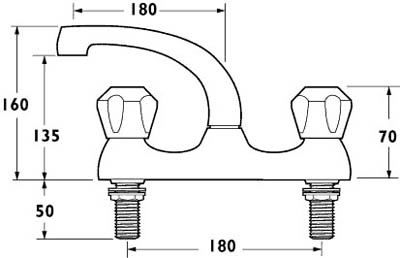 Additional image for Dual Flow Kitchen Tap With Swivel Spout (Chrome).