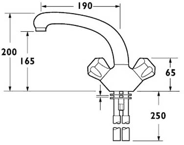 Additional image for Dual Flow Kitchen Tap With Swivel Spout (Beige)