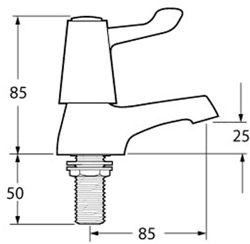 Additional image for 3" Lever Bath Taps (Pair).