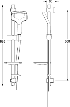 Additional image for Aurajet Rua Easy Fit Shower Kit (Chrome).