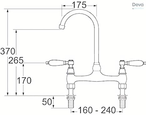 Additional image for Bridge Sink Mixer Kitchen Tap (Chrome).