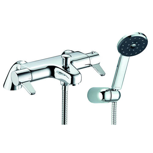 Additional image for Satinjet Thermostatic Bath Shower Mixer Tap With Shower Kit.