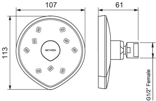 Additional image for Kiri MK2 Low Flow Shower Head (Chrome).