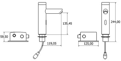 Additional image for Electronic Basin Sensor Tap (Battery Or Mains Powered).