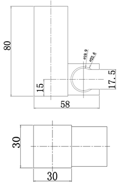 Additional image for Square Shower Handset Parking Bracket (Chrome).