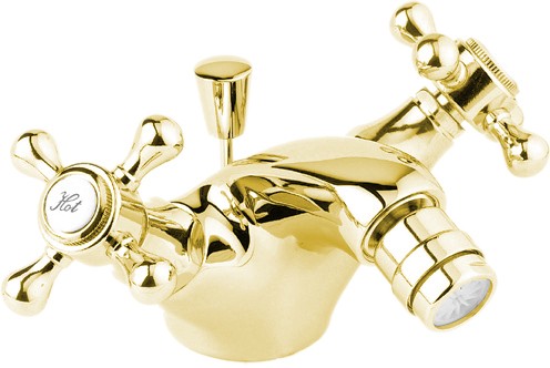 Additional image for Mono Bidet Mixer Tap With Pop Up Waste (Gold).