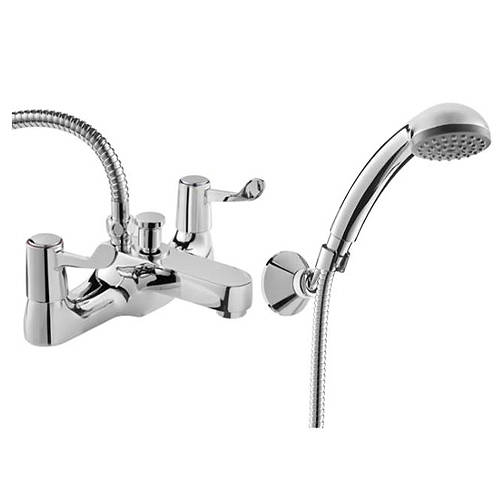 Additional image for Basin & BSM Tap Pack With Lever Handles (Pairs, Chrome).
