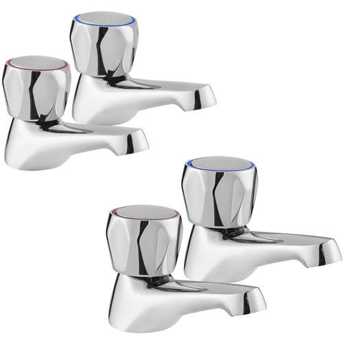 Additional image for Basin & Bath Tap Pack (Pairs, Chrome).
