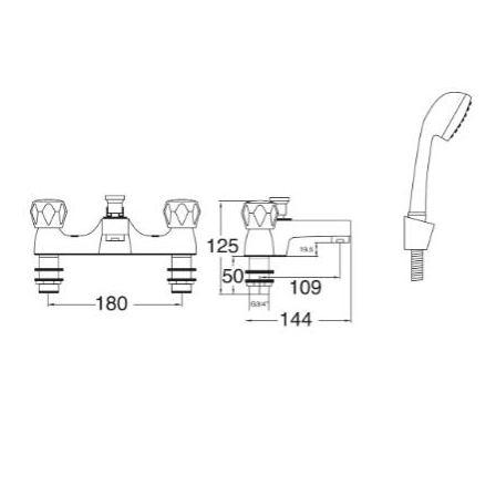 Additional image for Basin & BSM Tap Pack (Chrome).
