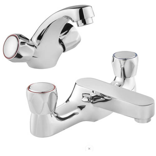 Additional image for Mono Basin & Bath Filler Tap Pack (Chrome).