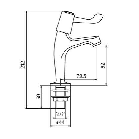 Additional image for Sink Kitchen Taps With Lever Handles (Pair, Chrome).