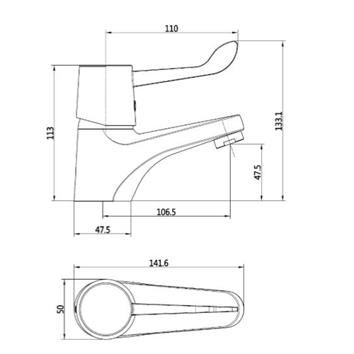 Additional image for Mono Basin Mixer Tap With Lever Handle (Chrome).
