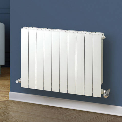 Additional image for Horizontal Aluminium Radiator 420x407 (White).