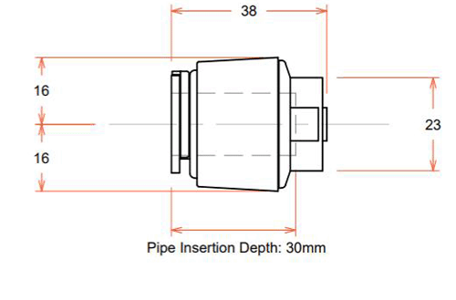 Additional image for Push Fit Pipe Stop End (15mm).