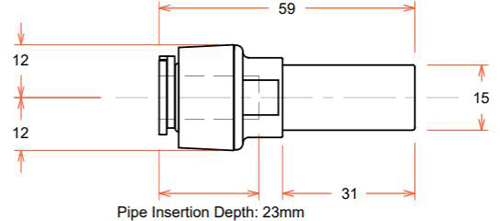 Additional image for Push Fit Straight Stem Reducer (10mm / 15mm).