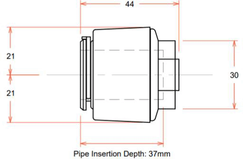 Additional image for Push Fit Pipe Stop End (22mm).