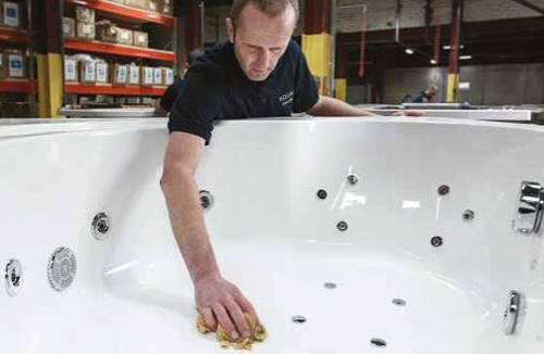 Additional image for Solarna Single Ended Whirlpool Bath With 11 Jets (1500x700mm).