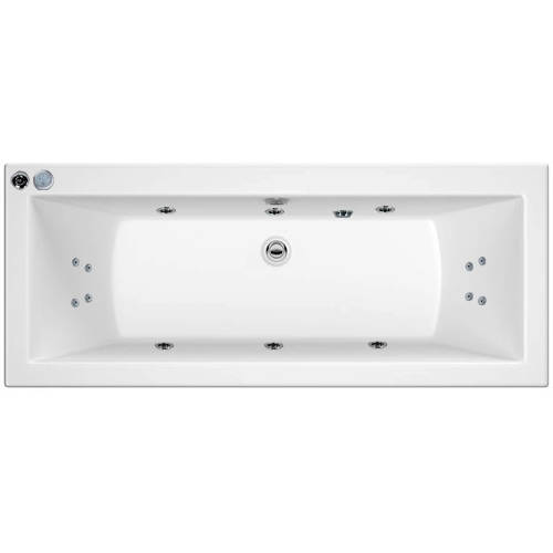 Additional image for Solarna Double Ended Turbo Whirlpool Bath With 14 Jets (1700x700mm)