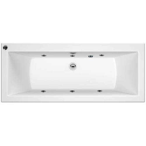 Additional image for Solarna Double Ended Whirlpool Bath With 6 Jets (1700x750mm).