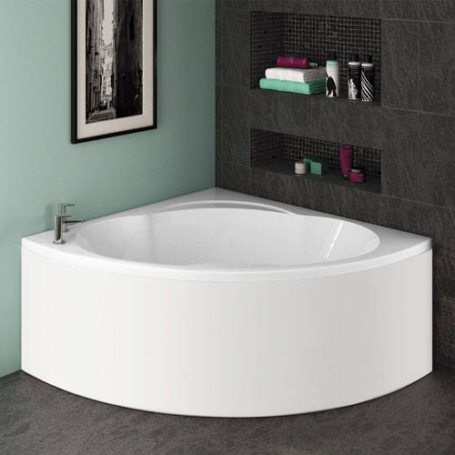 Additional image for Laguna Corner Turbo Whirlpool Bath With 14 Jets & Panel, 1200x1200.