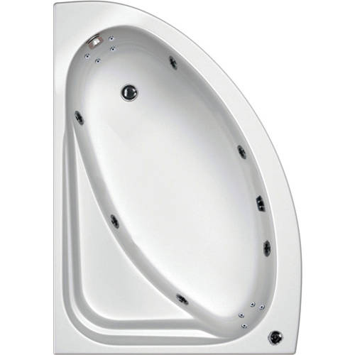 Additional image for Orlando LH Corner Whirlpool Bath With 14 Jets & Panel, 1500x1040.