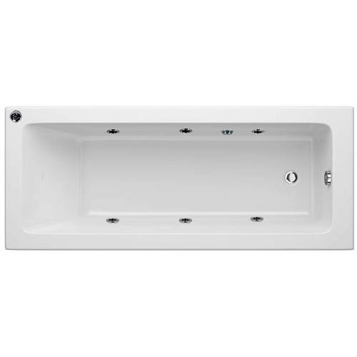 Additional image for Solarna Single Ended Whirlpool Bath With 6 Jets (1400x700mm).