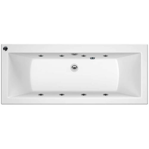 Additional image for Solarna Double Ended Whirlpool Bath With 8 Jets (1700x800mm).