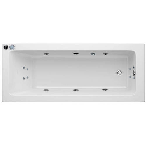 Additional image for Solarna Single Ended Turbo Whirlpool Bath With 14 Jets (1800x800mm)