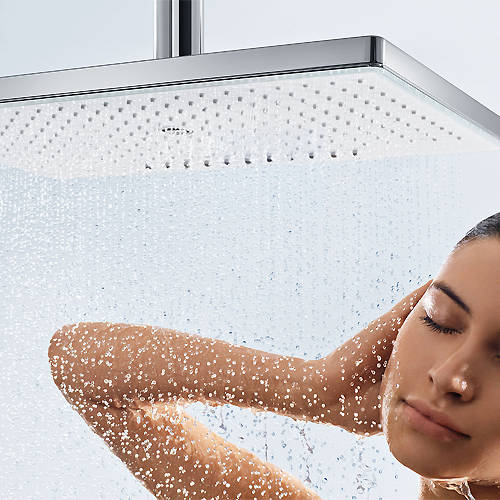 Additional image for Rainmaker 3 Jet Shower Head & Arm (460x300, White & Chrome).