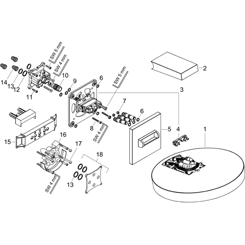 Additional image for Rainfinity Overhead Shower With 3 Jet (360mm, Br Bronze)