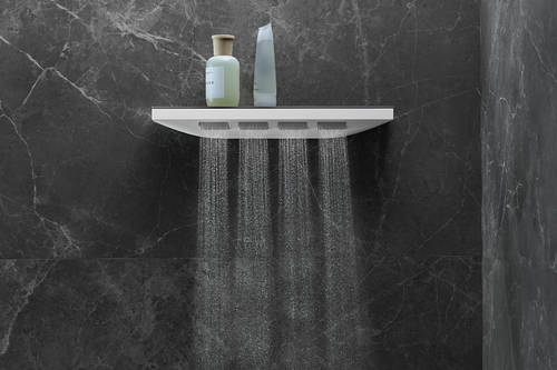 Additional image for Rainfinity Shoulder Shower With Shelf & 1 Jet (Matt White)