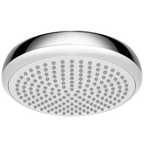 Additional image for Crometta 180 1 Jet Shower Head (180mm, White & Chrome).