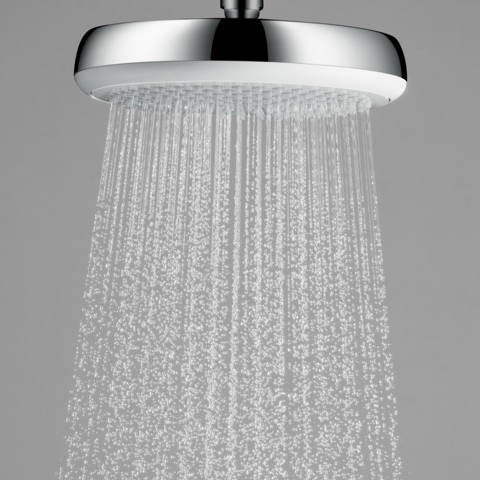 Additional image for Crometta 180 1 Jet Shower Head (180mm, White & Chrome).