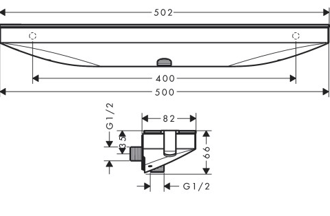 Additional image for Rainfinity Wall Outlet With Holder & Shelf (LH, Br Bronze)