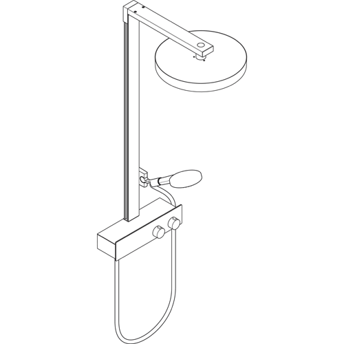 Additional image for Rainfinity Showerpipe 360 1jet with ShowerTablet 350 (M Black)
