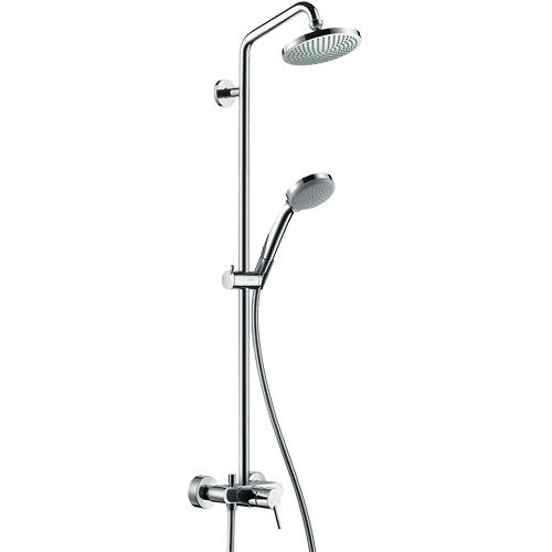 Additional image for Croma 160 1 Jet Showerpipe Pack With Lever Handle (Chrome).