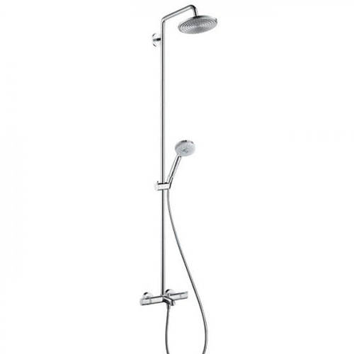 Additional image for Croma 220 Air 1 Jet Showerpipe Pack With Bath Filler Spout (Chrome).