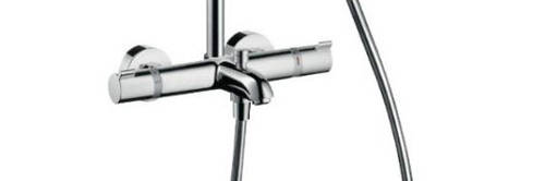 Additional image for Croma 220 Air 1 Jet Showerpipe Pack With Bath Filler Spout (Chrome).