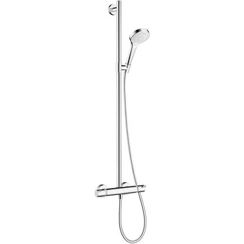 Additional image for Croma Select S Eco Semipipe Shower Pack (White & Chrome).