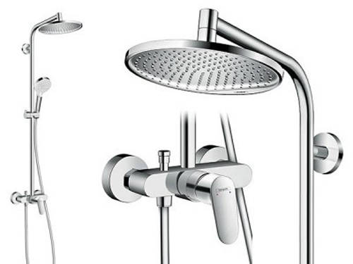Additional image for Crometta S 240 1 Jet Showerpipe Pack With Manual Lever Handle.
