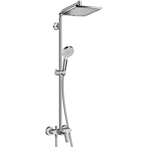 Additional image for Crometta E 240 1 Jet Showerpipe Pack, Lever Handle (Chrome).
