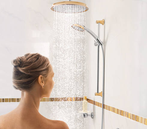 Additional image for Raindance Classic 240 Shower Head & Arm (Gold & Chrome).