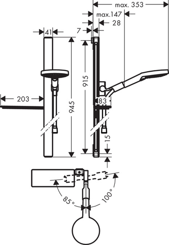 Additional image for Raindance Select S 120 3 Jet Shower & Unica