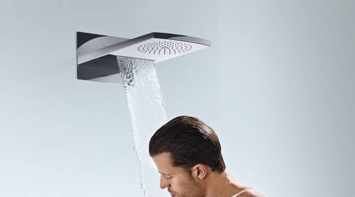 Additional image for Raindance Rainfall 180 2 Jet Shower Head (White & Chrome).