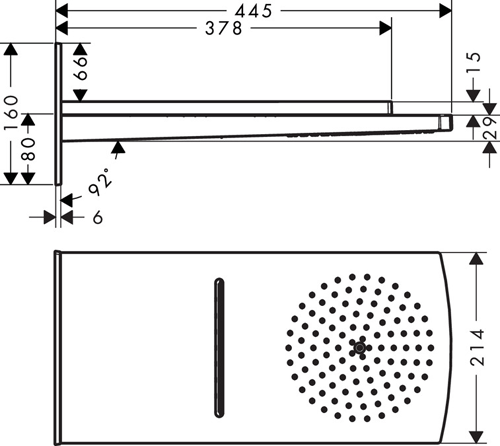 Additional image for Raindance Rainfall 180 2 Jet Shower Head (White & Chrome).