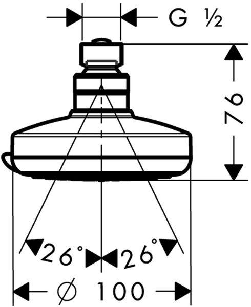 Additional image for Croma 100 Vario Shower Head With Pivot Joint (EcoSmart).