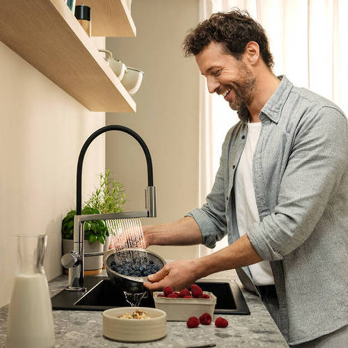 Additional image for Select M54 PowderSpray Kitchen Tap With 3 Jets (Semi-Pro, Chrome).