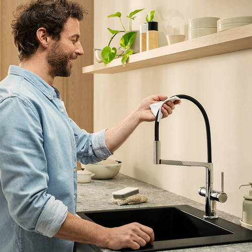 Additional image for Select M54 PowderSpray Kitchen Tap With 3 Jets (Semi-Pro, Stainless Steel).