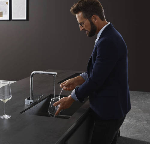 Additional image for Select M81 Kitchen Tap With Pull Out & sBox (2 Jets, S Steel).