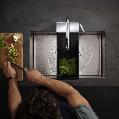 Additional image for Select M81 Kitchen Tap With Pull Out (3 Jets, Stainless Steel).